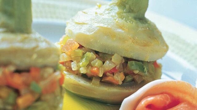 alcachofas rellenas