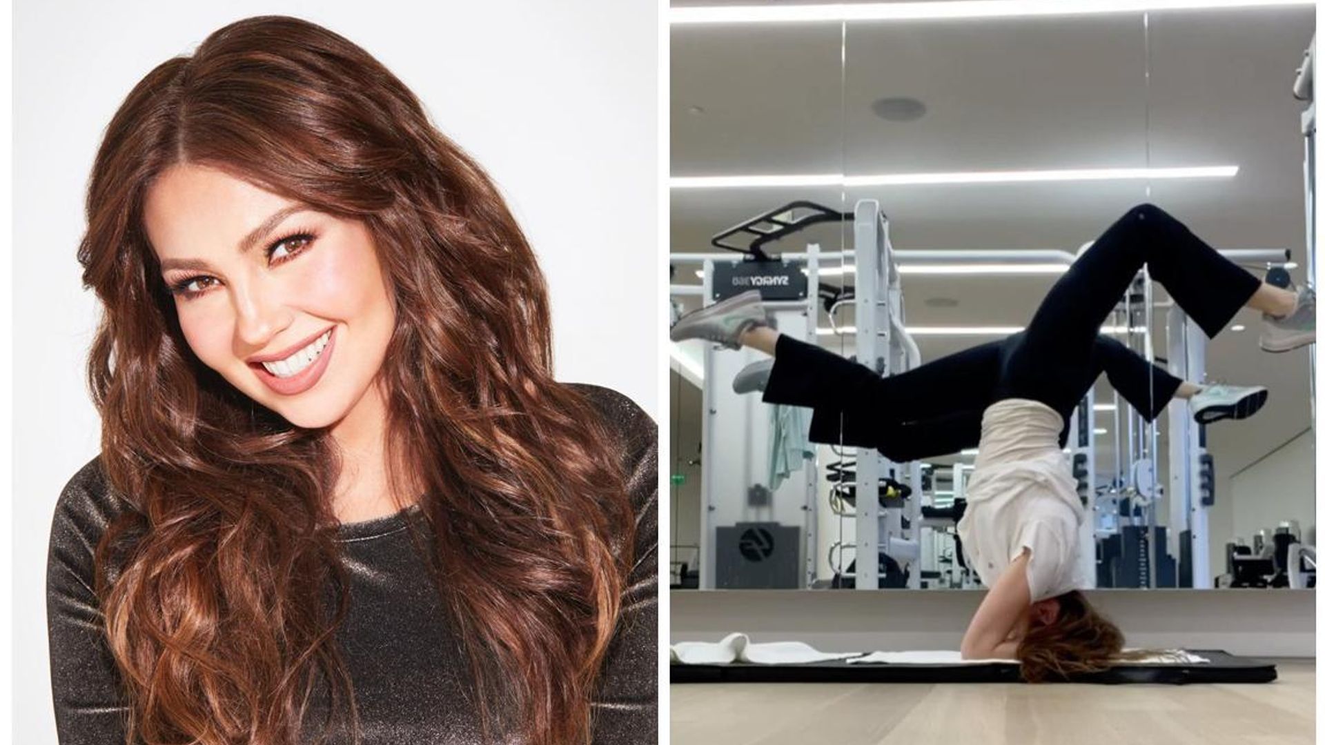 Thalía y sus posturas acrobáticas que te dejarán con la boca abierta