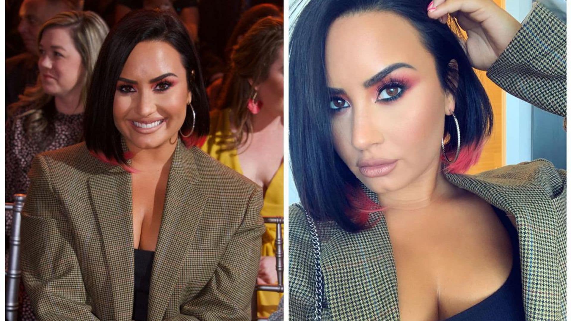 ‘Oversized’ y Príncipe de Gales: así es el ‘blazer’ todoterreno de Demi Lovato