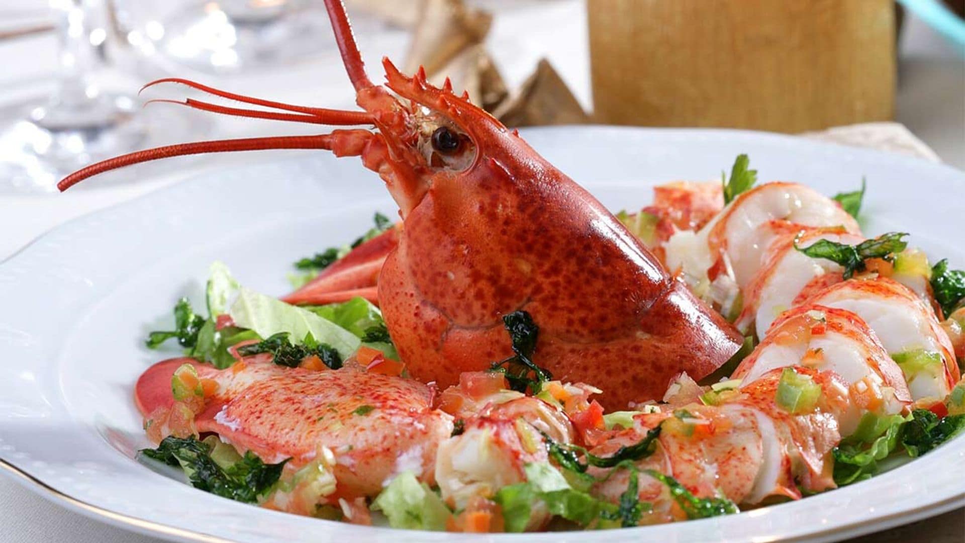 Ensalada navideña de bogavante