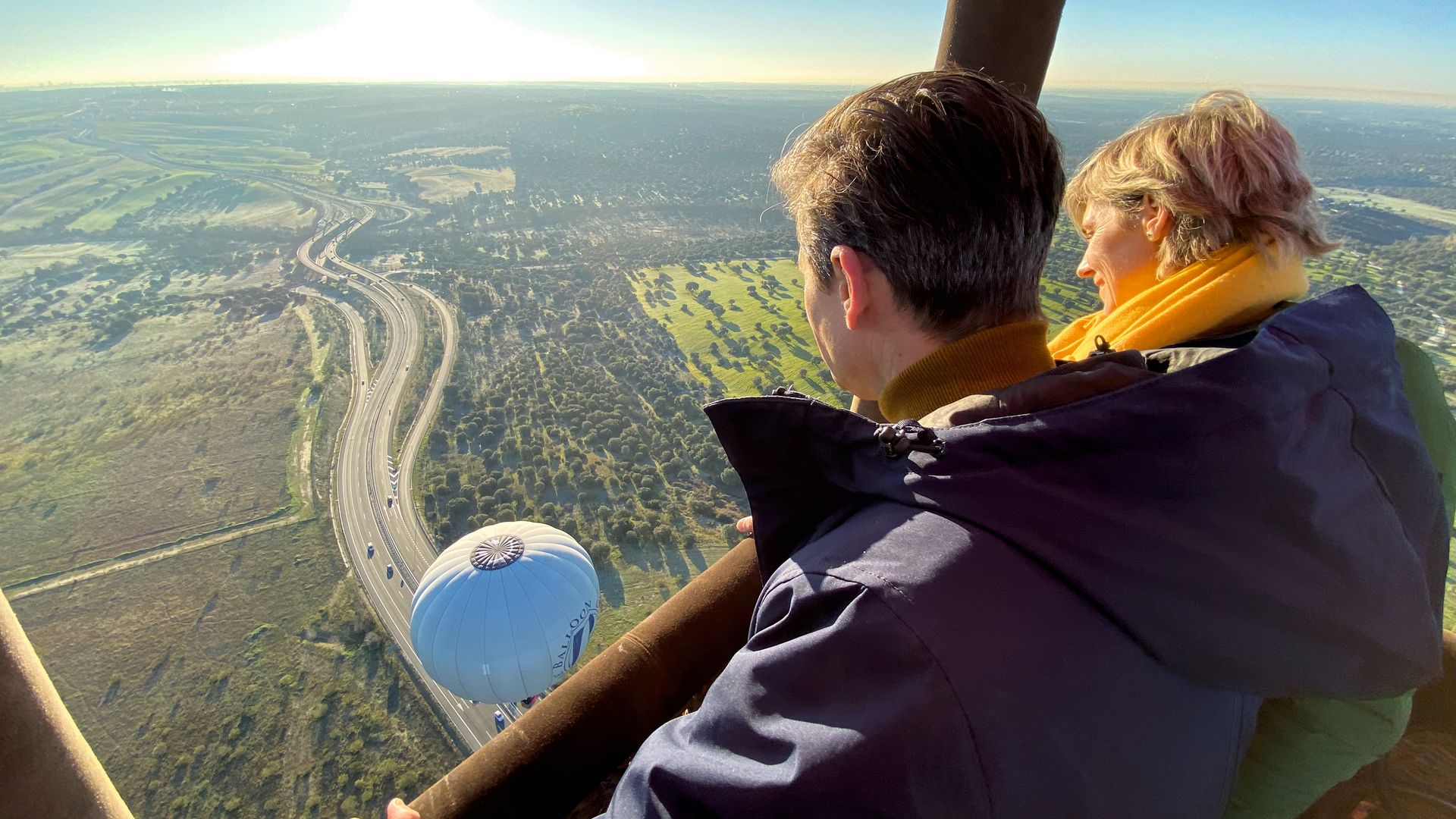 En globo aerostático sobre la Sierra de Madrid