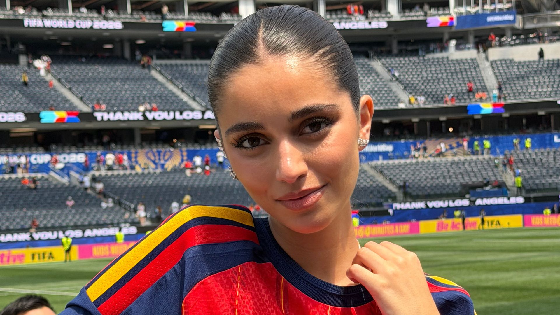Inés García con la equipación de España en la final del Mundial 2026