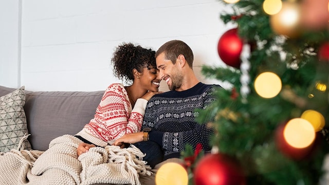 pareja navidad