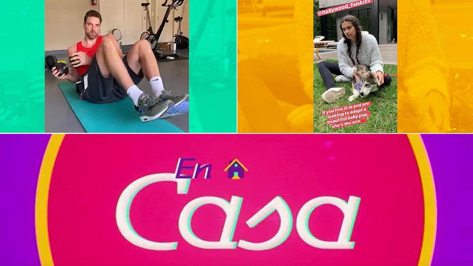 Sara Sampaio disfruta con su mascota y Pau Gasol cambia el balón por las pesas en el capítulo de 'En casa'