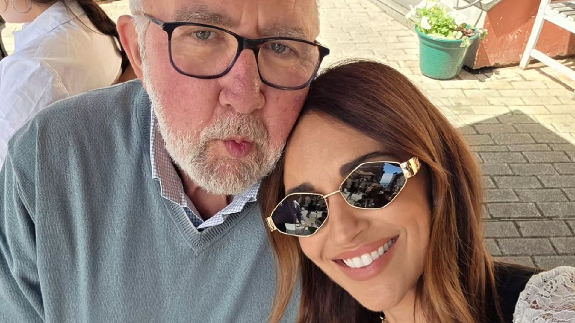 La influencer junto a su padre