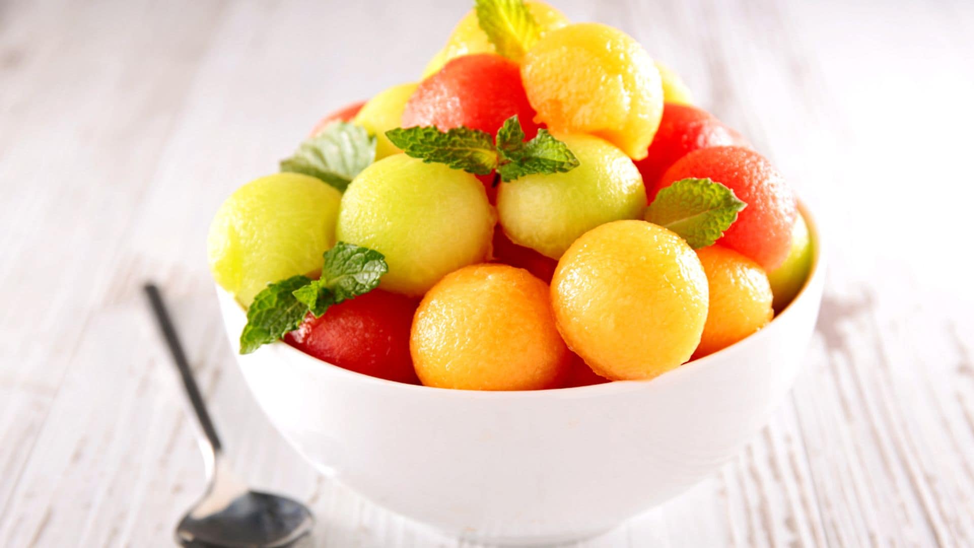 Postre ligero de melón y sandía
