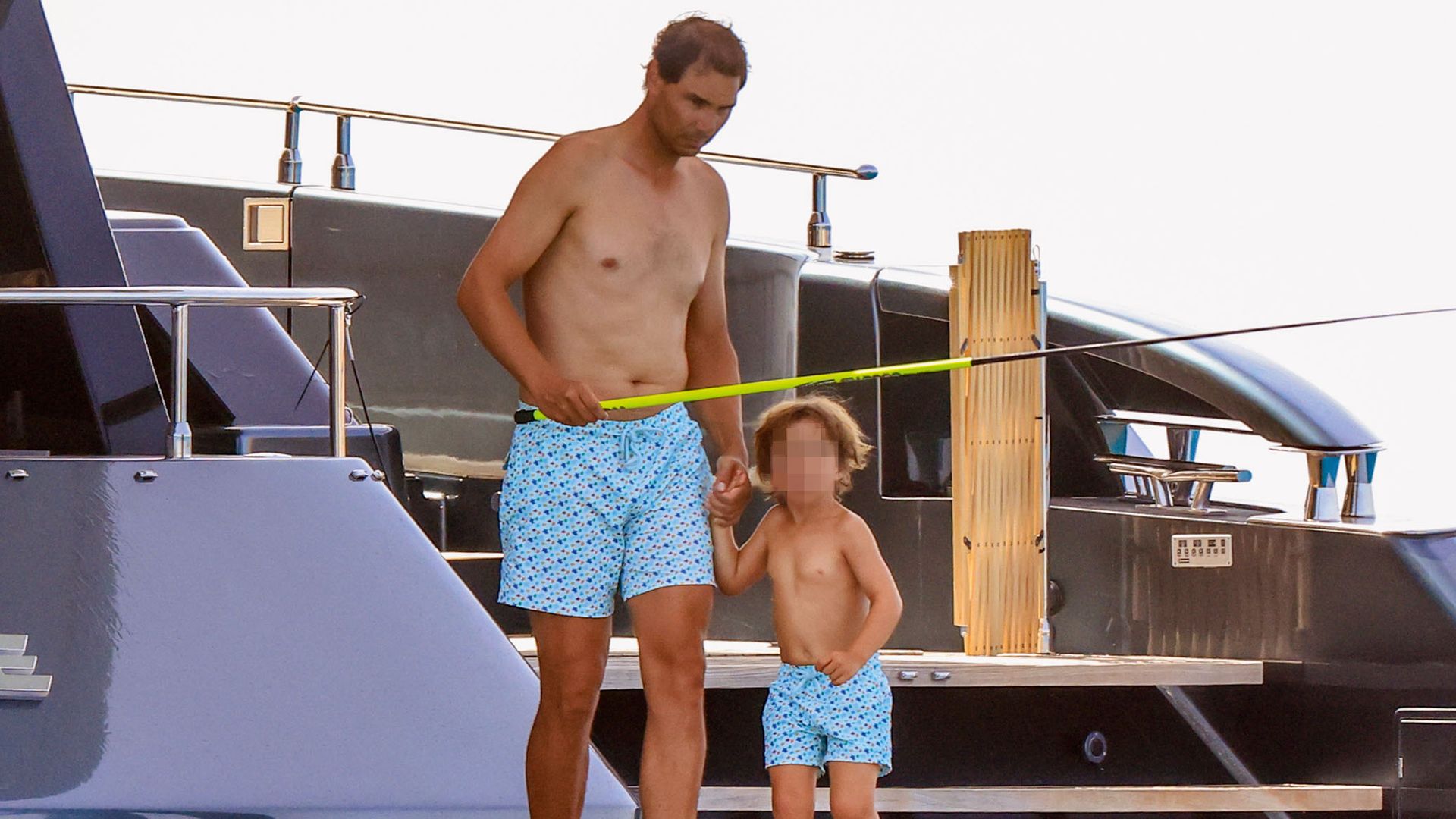 Rafa Nadal pescando con su hijo