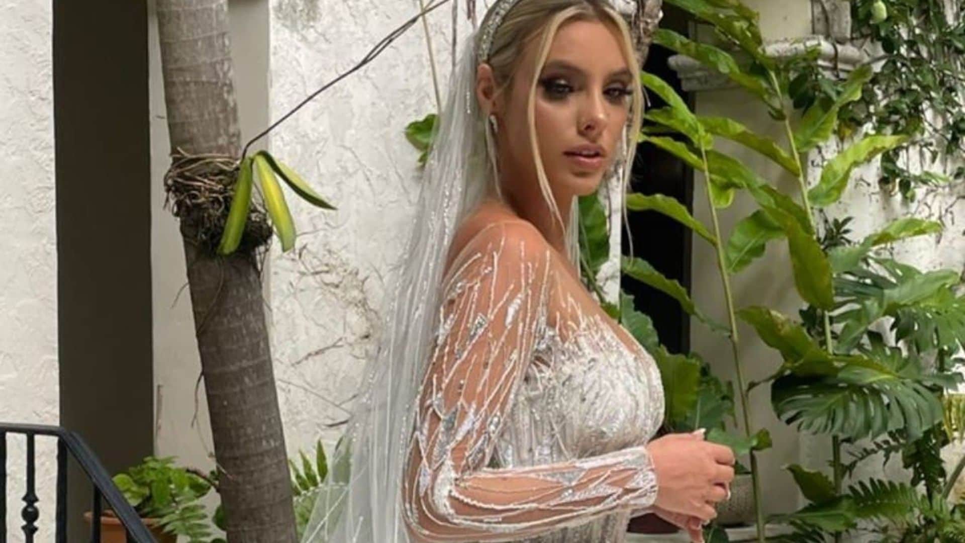 Los detalles del espectacular vestido de novia con el que Lele Pons ha caminado al altar