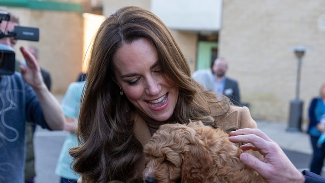 Kate Middleton con un perro 