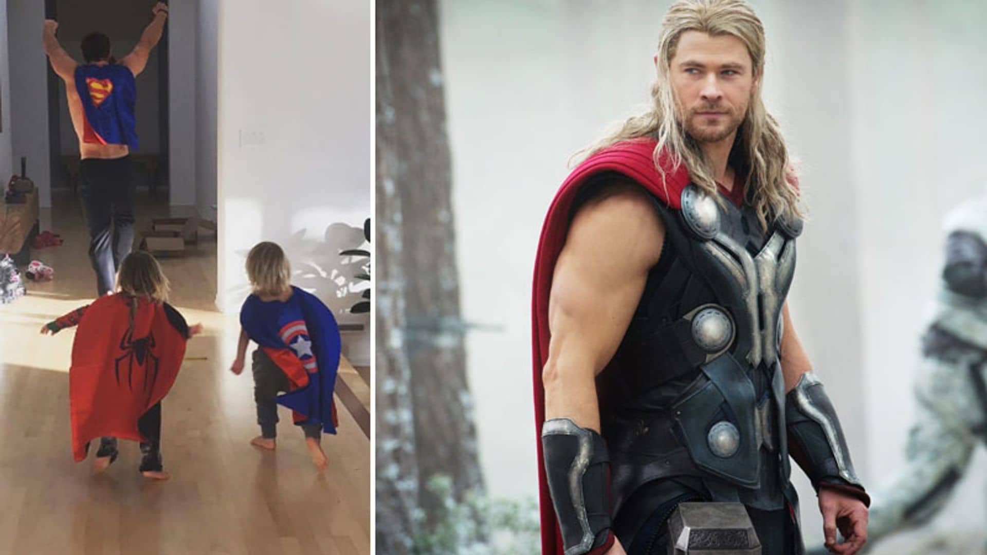 Chris Hemsworth, un maestro superhéroe para sus hijos