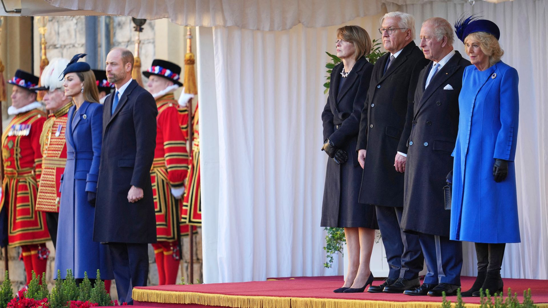 El príncipe Guillermo y Kate Middleton reciben al presidente alemán en visita de Estado y consolidan sus roles en un año clave
