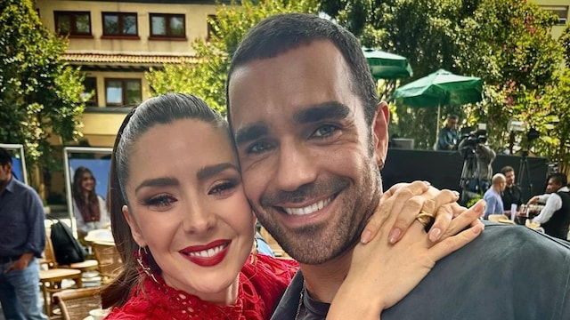La actriz compartió en redes una imagen de Marcus el día en que presentaron a prensa su telenovela