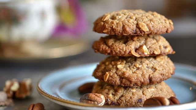 Galletas de avena con nueces pecanas