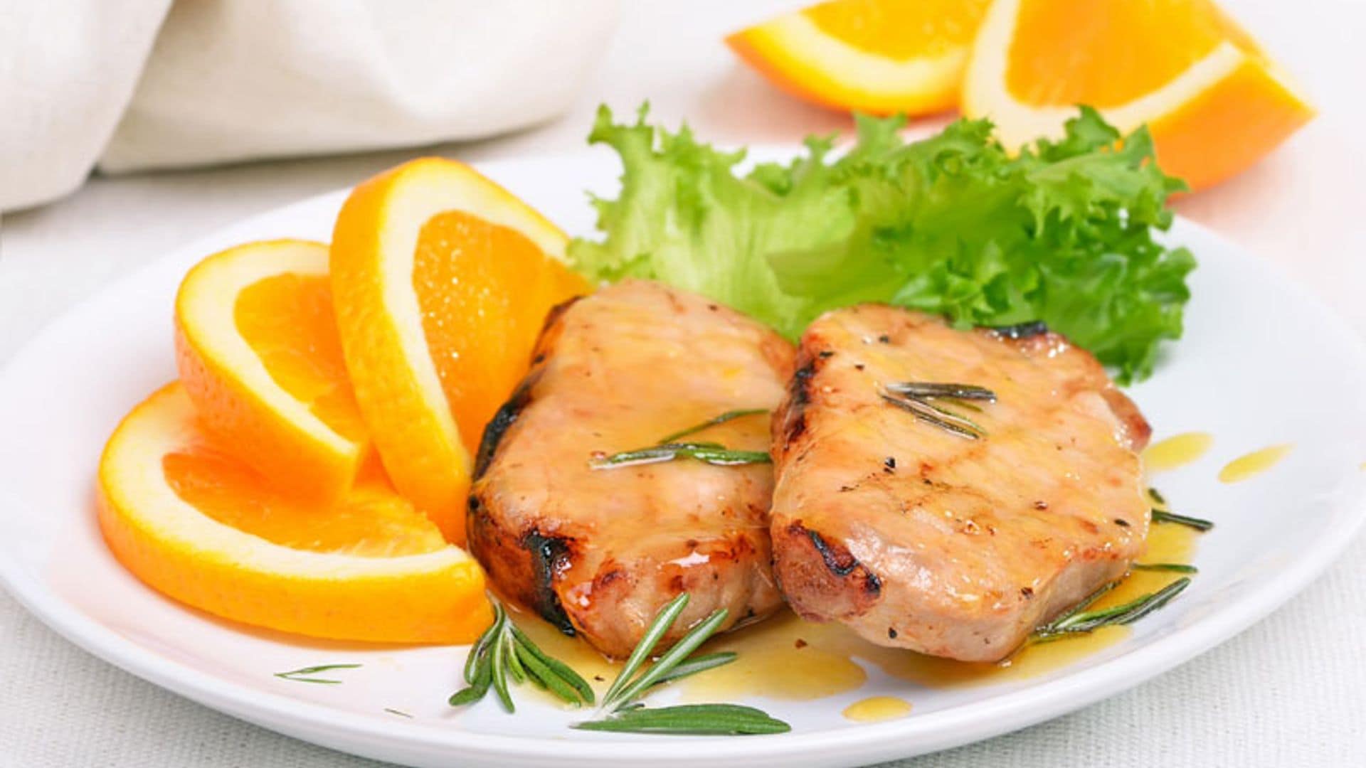 Lomo de cerdo a la naranja, cero grasas y mucho sabor