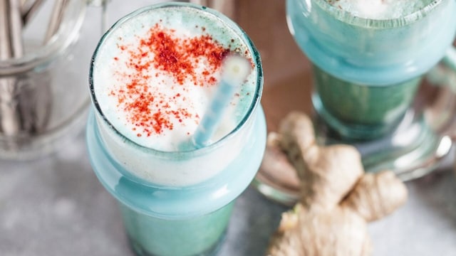 smurf latte espirulina