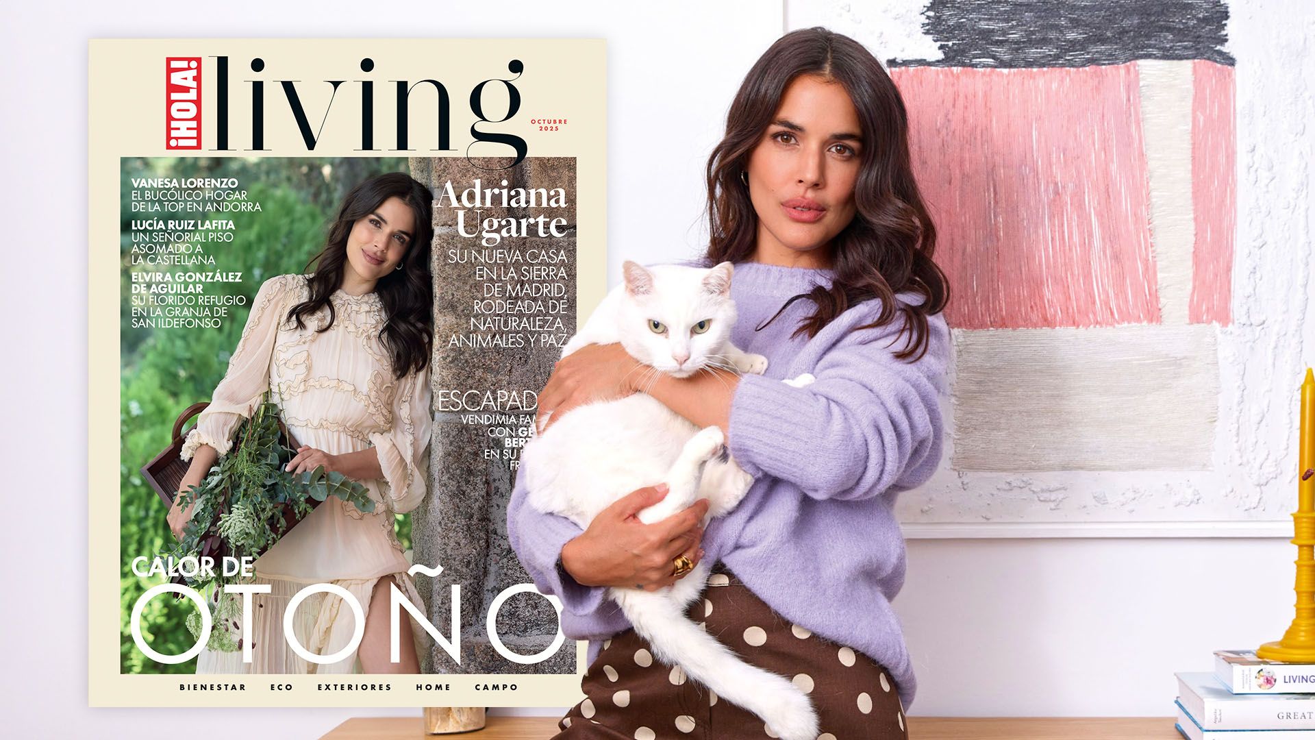 Adriana Ugarte en la nueva portada de ¡HOLA! Living
