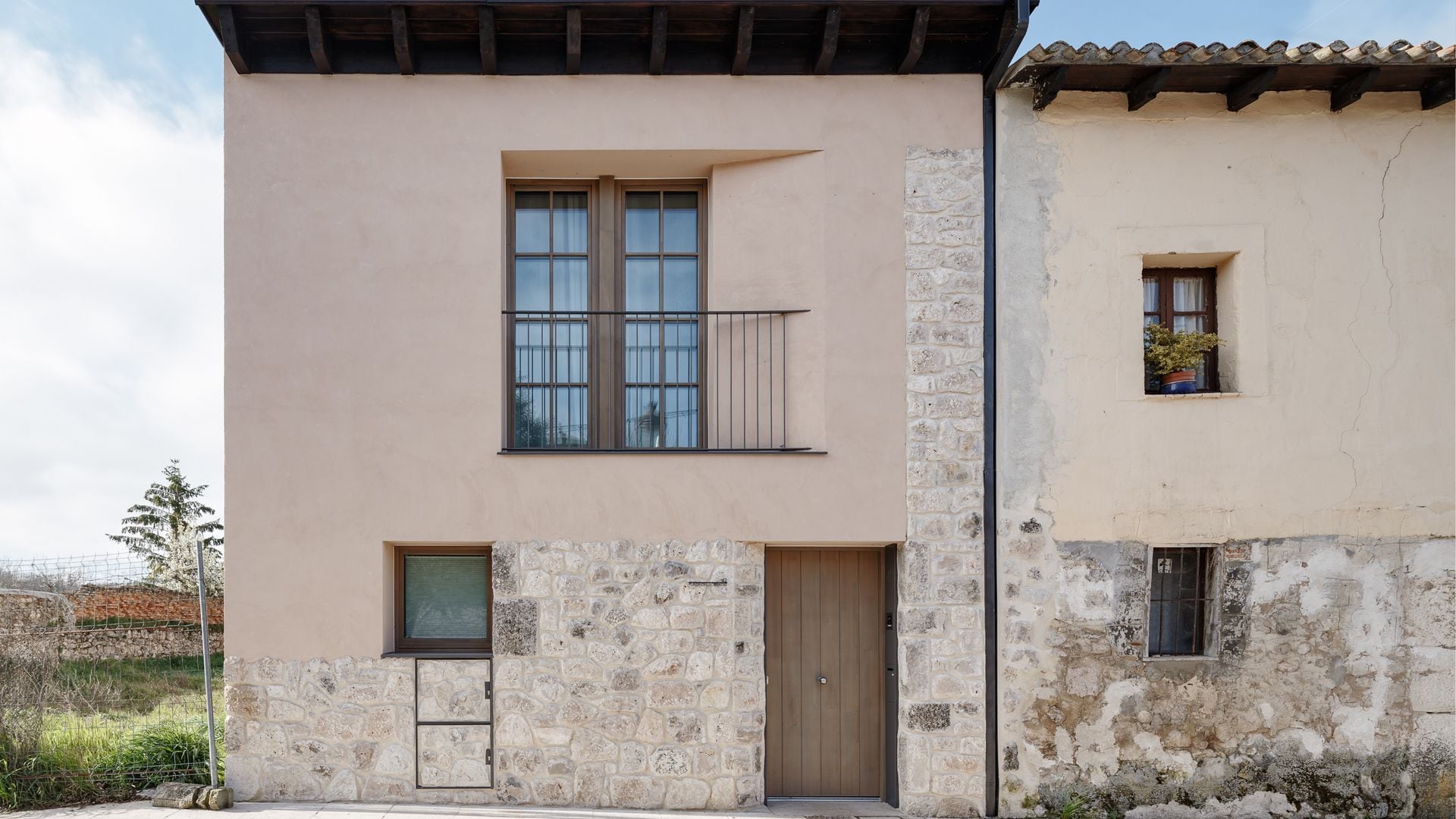 Fachada de la vivienda Passivhaus rehabilitada