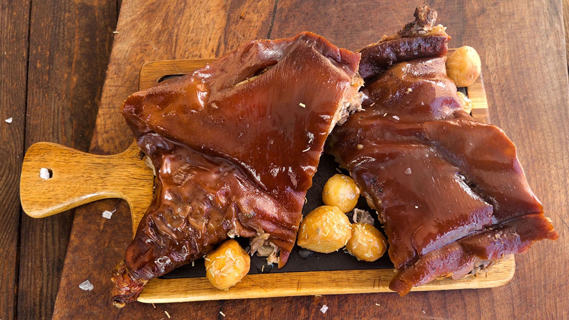 Lechona ('porçela') mallorquina asada al horno