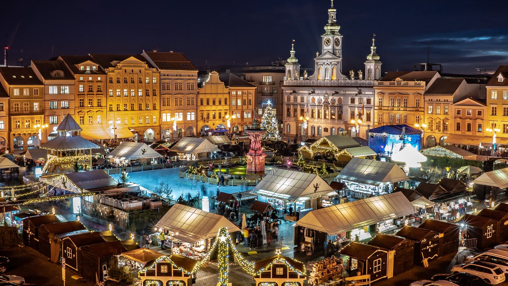 Mercadillo navideño. Ceske Budejovice