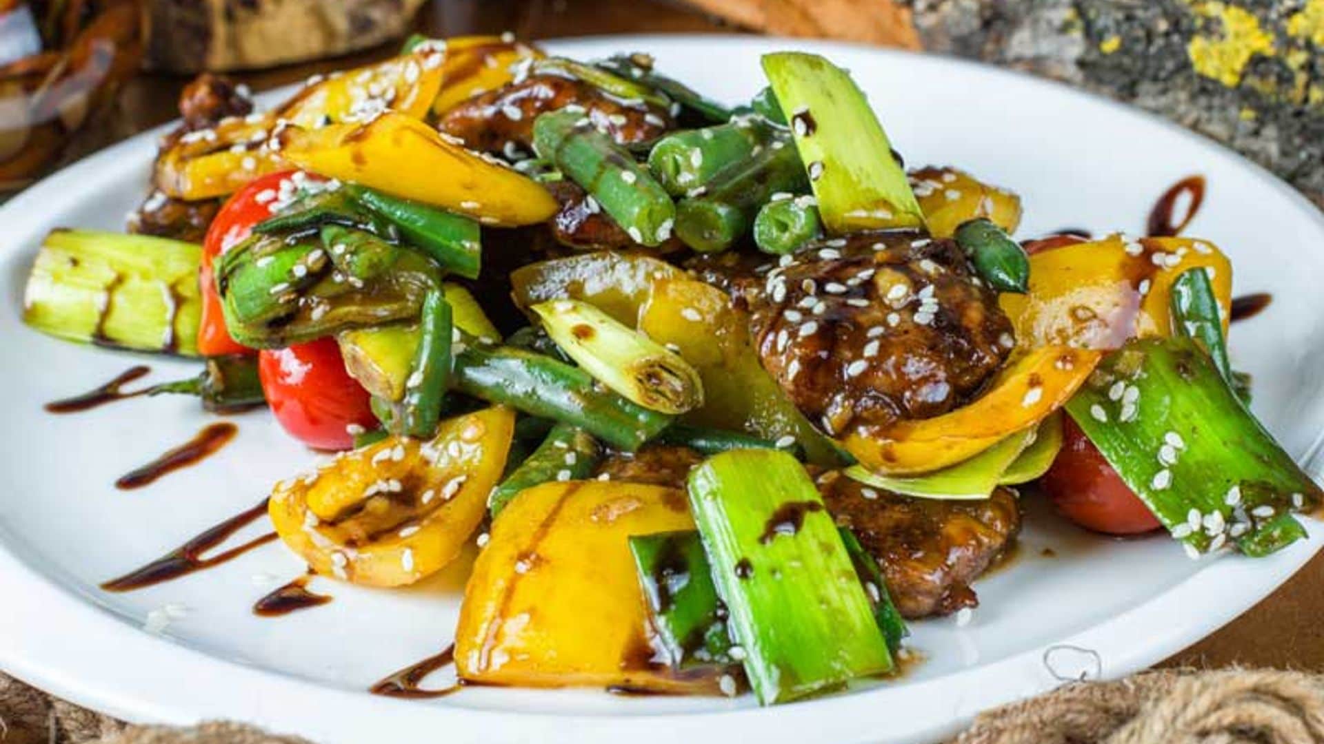 Salteado de verduras con sésamo
