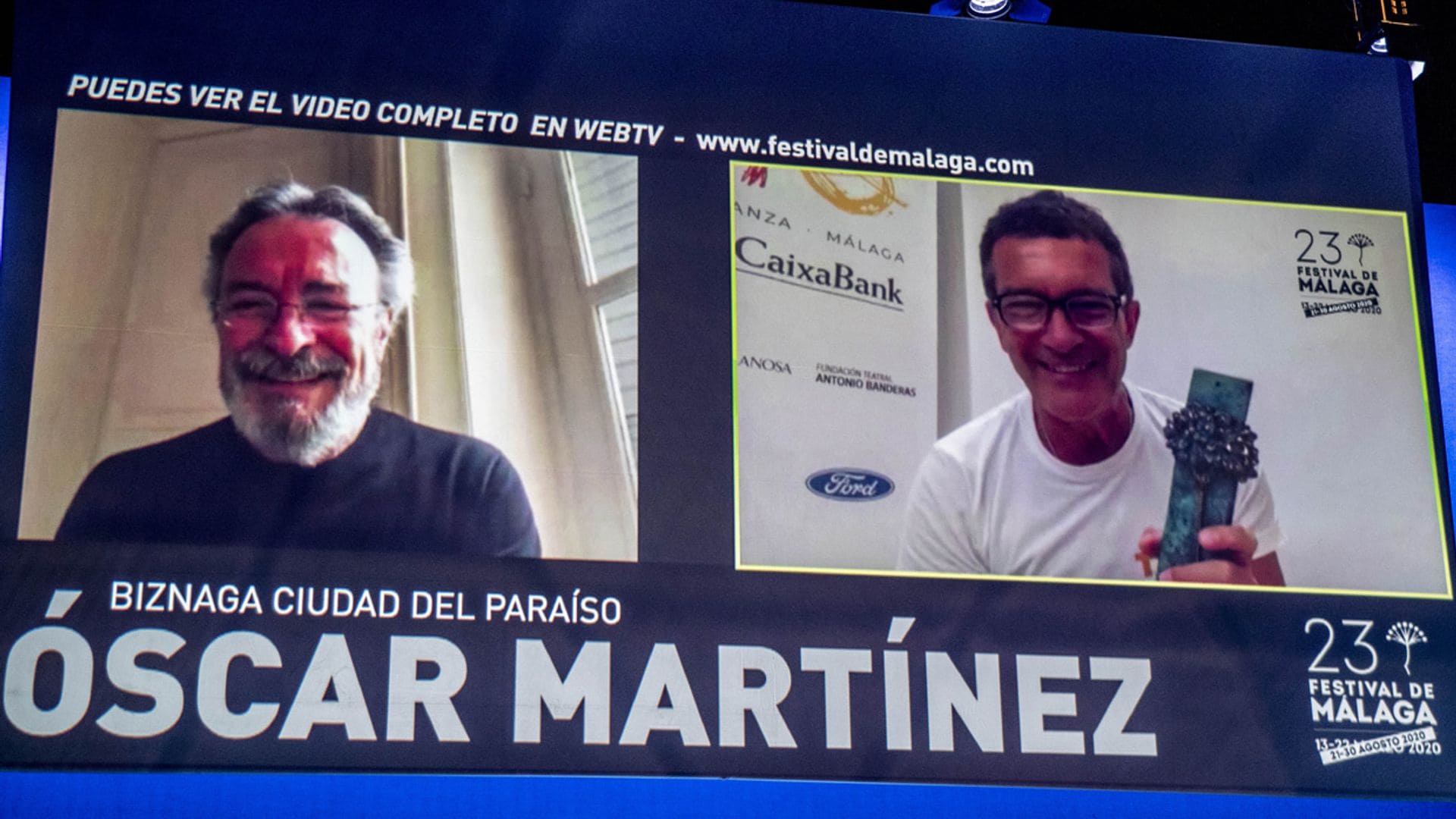Antonio Banderas reaparece en el Festival de Málaga tras superar el coronavirus