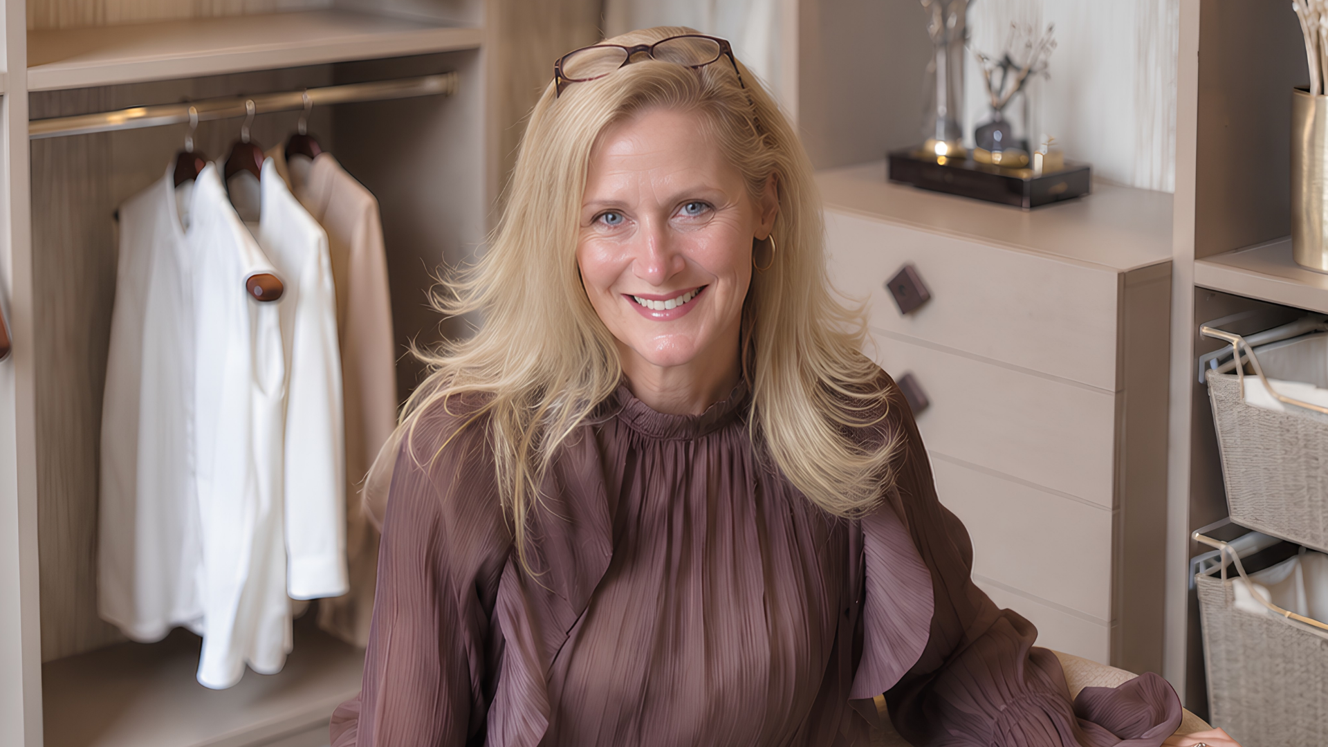 Retrato de Amy Thomas, directora de Diseño de Metropolitan Closet Company