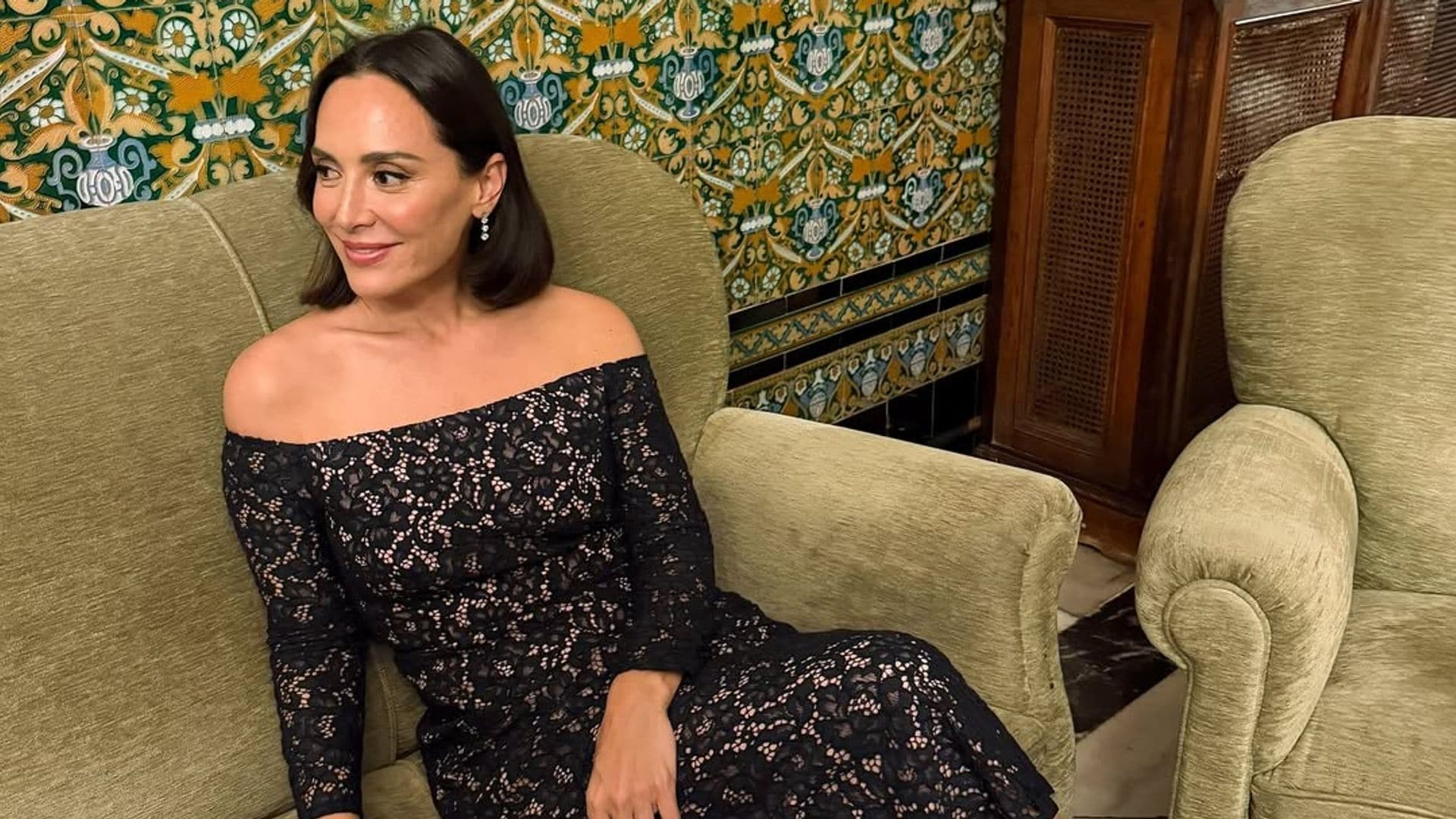 Tamara Falcó en la boda de María Luisa Arróspide y Hugo Hernández-Mancha en Córdoba