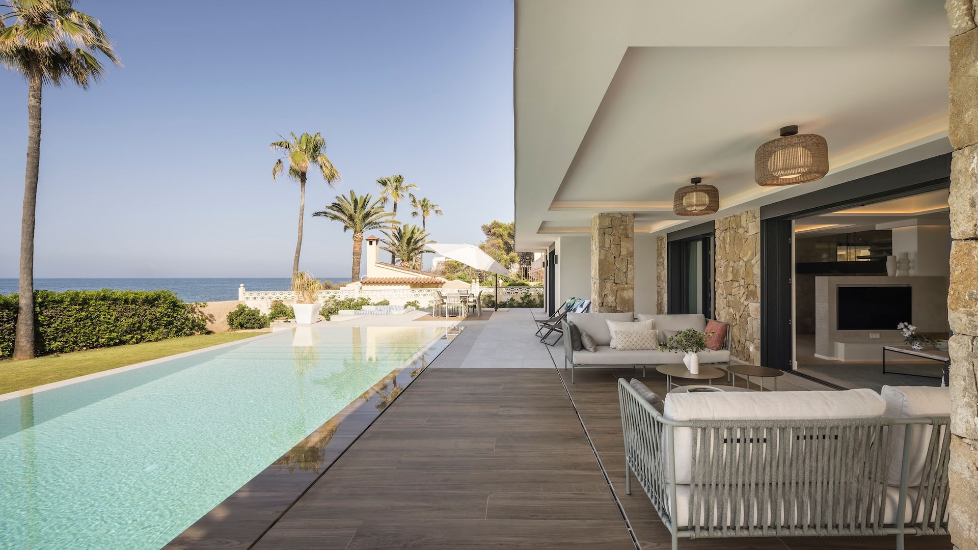Terraza con suelo de exterior.