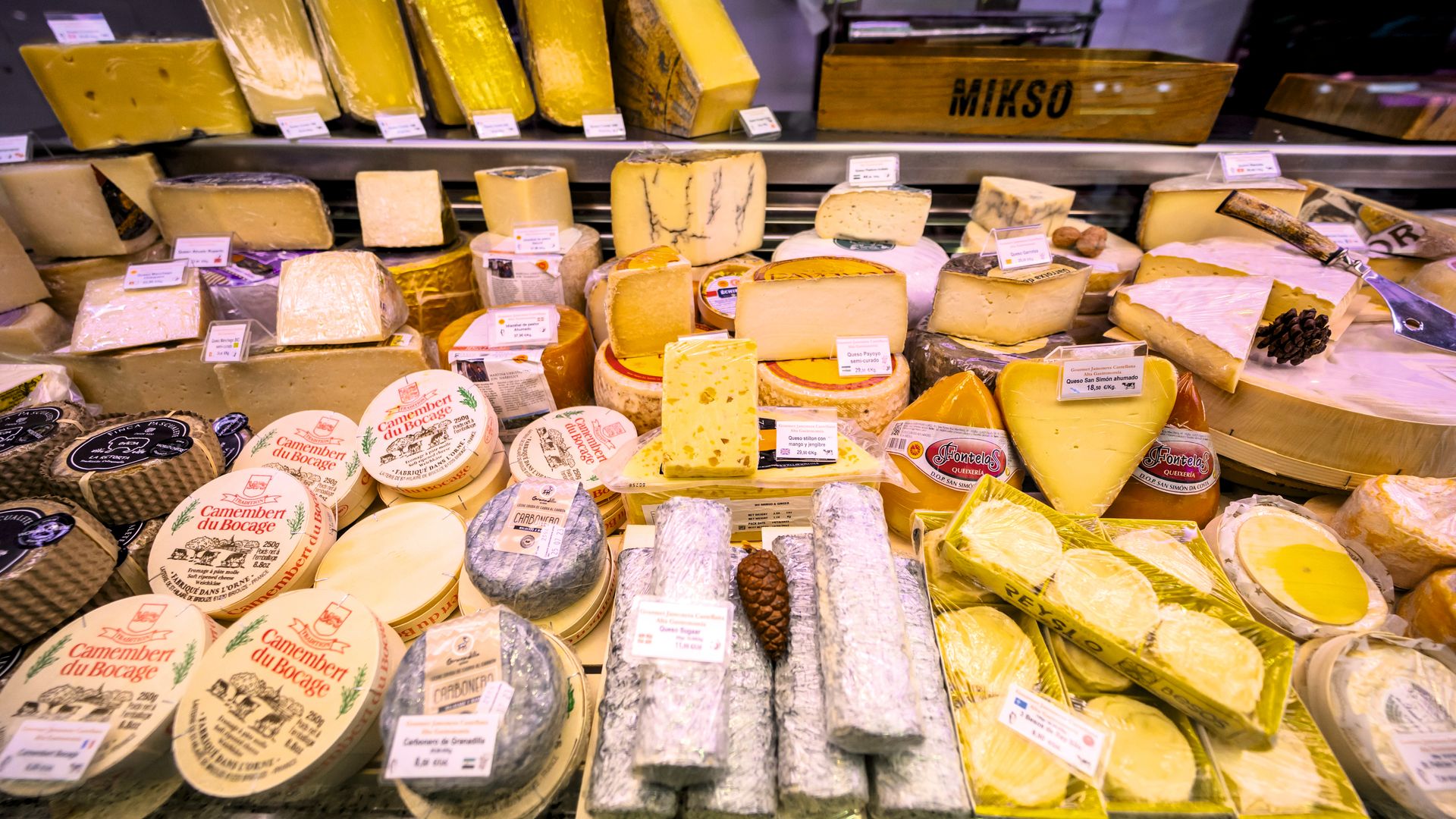 Quesos del Mercado de Chamberí en Madrid