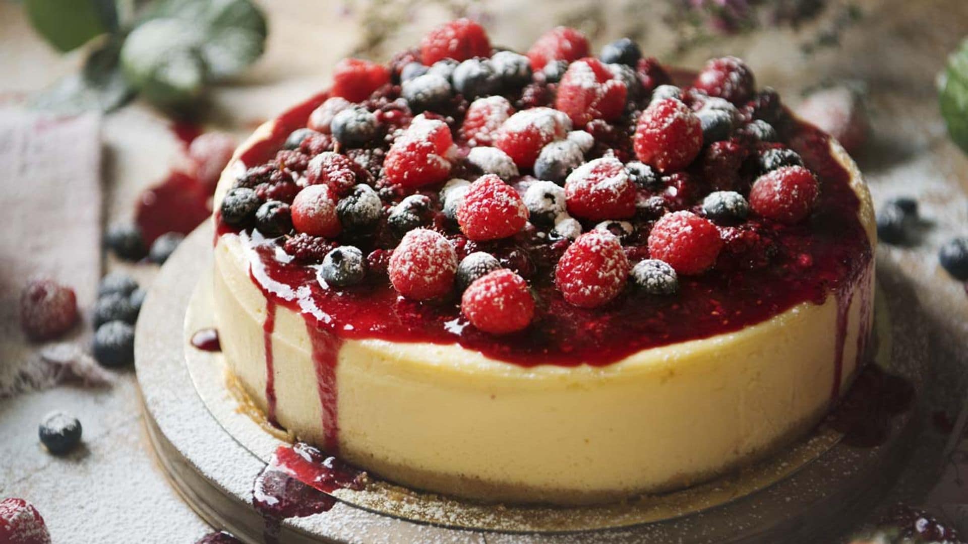 Tarta de queso y frutos rojos