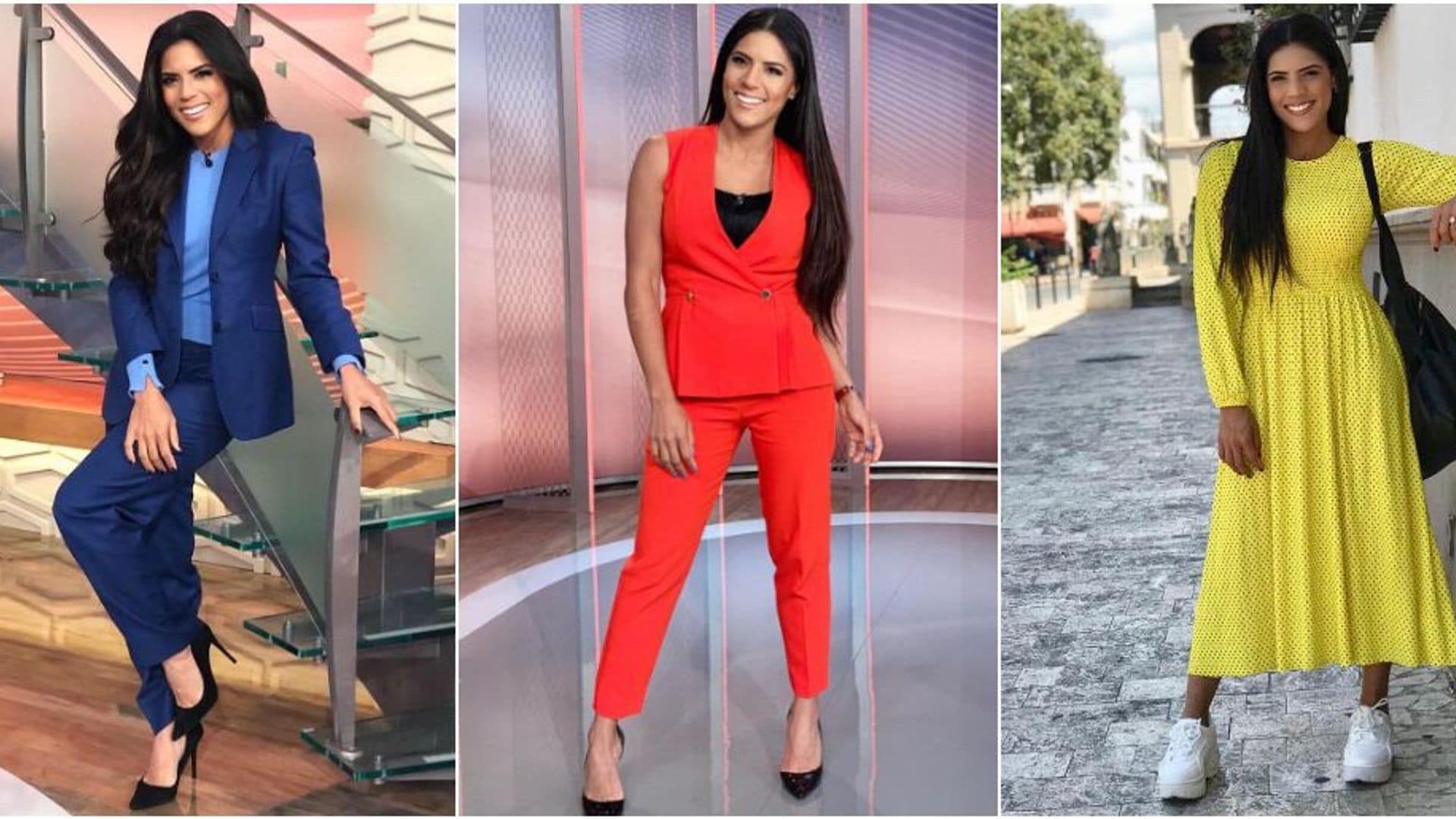Azul, rojo y amarilllo: los favoritos de Francisca Lachapel, ideales para pieles morenas