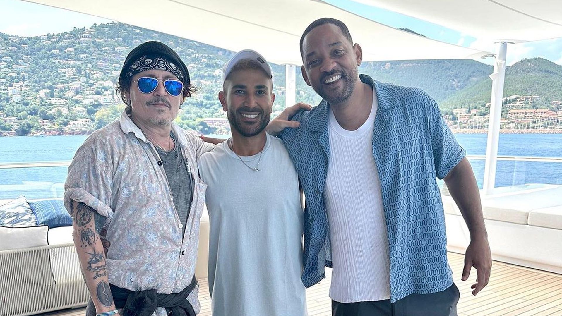 Johnny Depp y Will Smith, de vacaciones juntos en Italia antes de subirse al escenario con Andrea Bocelli