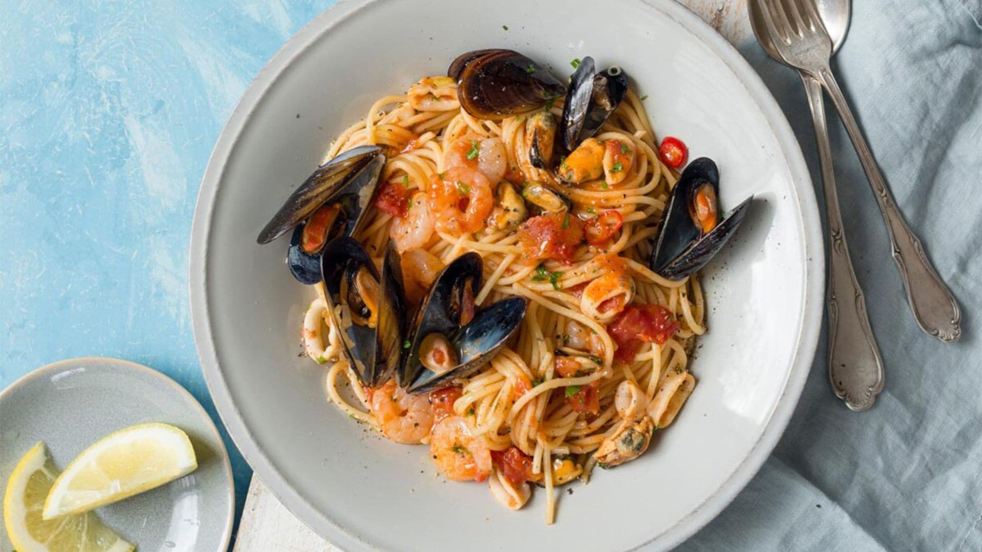 Espaguetis 'frutti di mare'