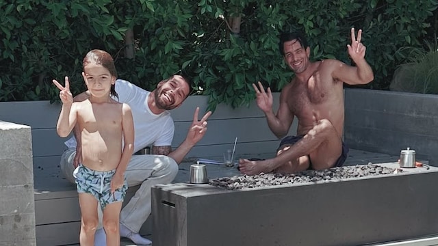 Ricky Martin con Jwan Yosef junto a los hijos que comparten.