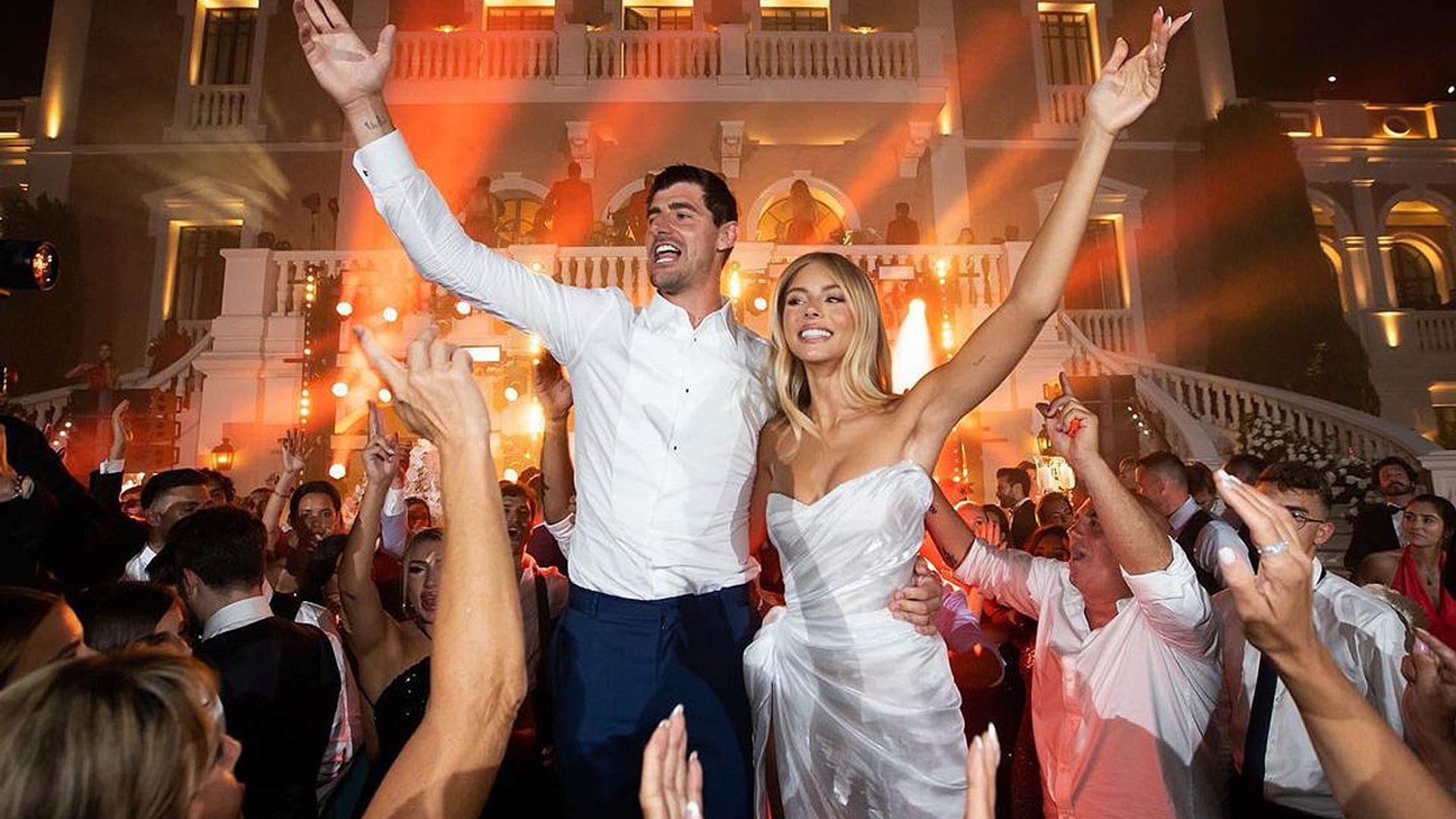 Las imágenes inéditas y más espectaculares de la boda de Thibaut Courtois y Mishel Gerzig