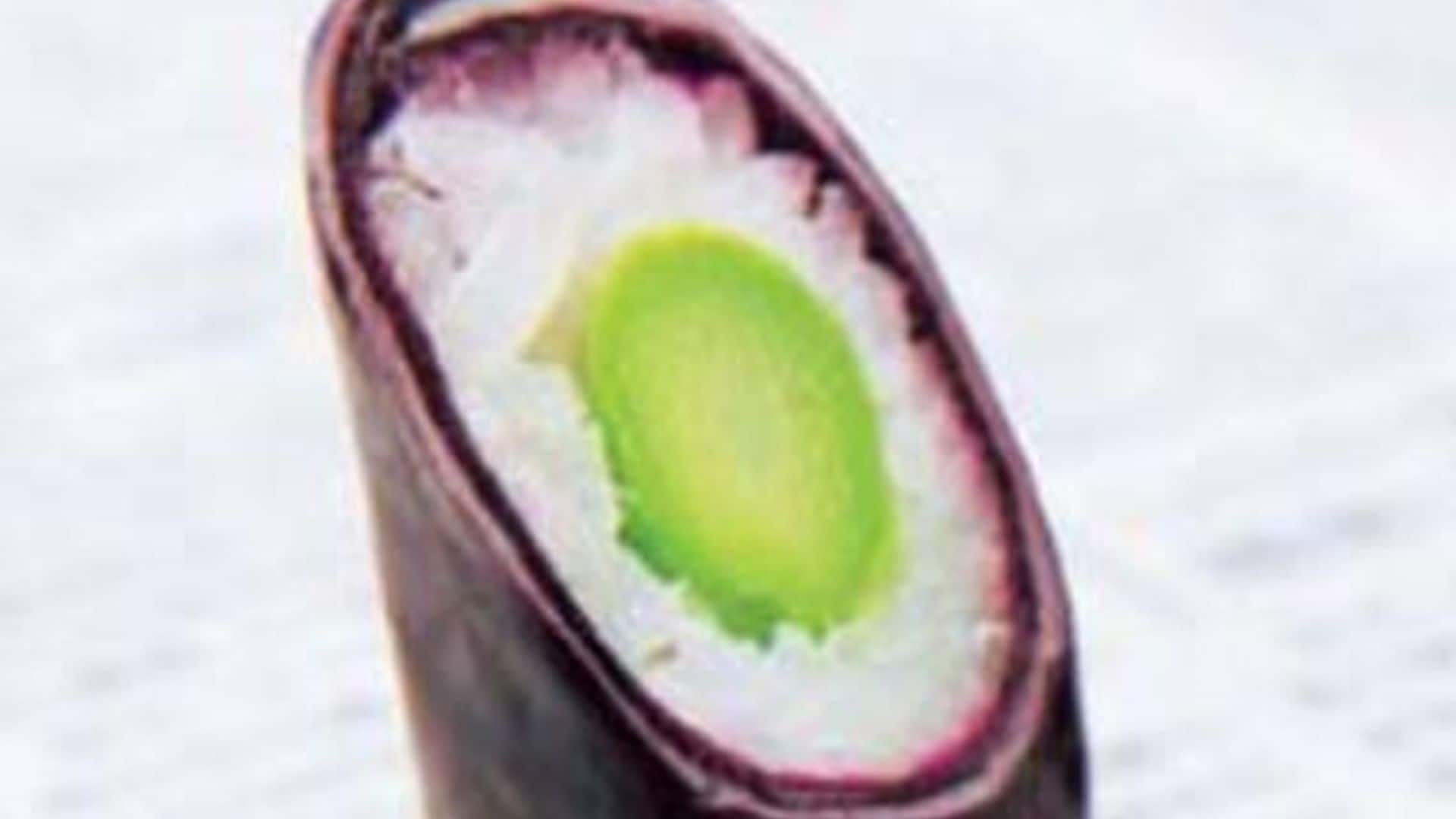 'Uramaki' de espárragos trigueros con parmesano