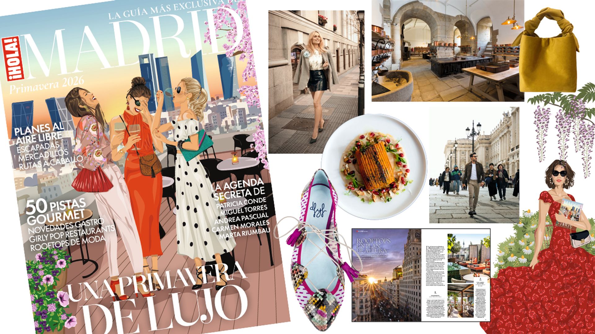 Ya está a la venta la nueva guía ¡HOLA! Madrid con planes al aire libre, pistas gastro y rooftops de moda para una primavera de lujo