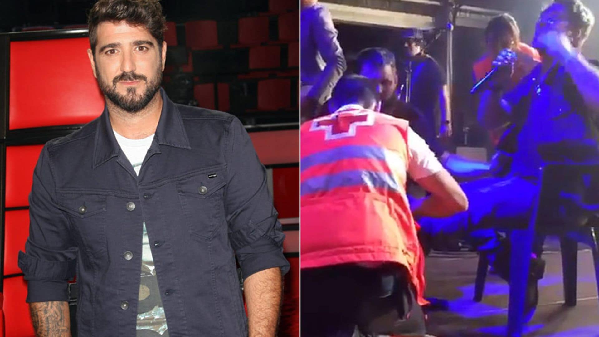 Antonio Orozco se parte un tobillo en el escenario pero… ¡El show debe continuar!