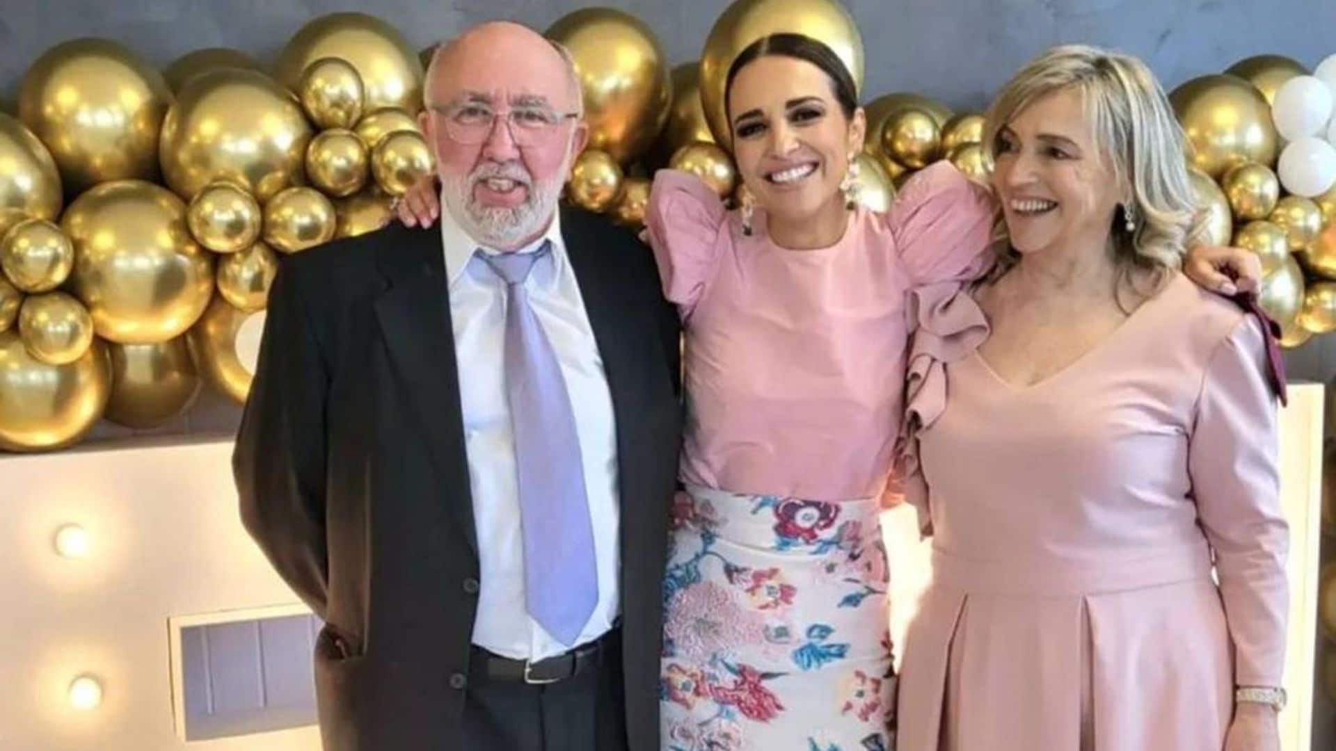 Paula Echevarría felicita a sus padres por sus 'bodas de oro más uno'