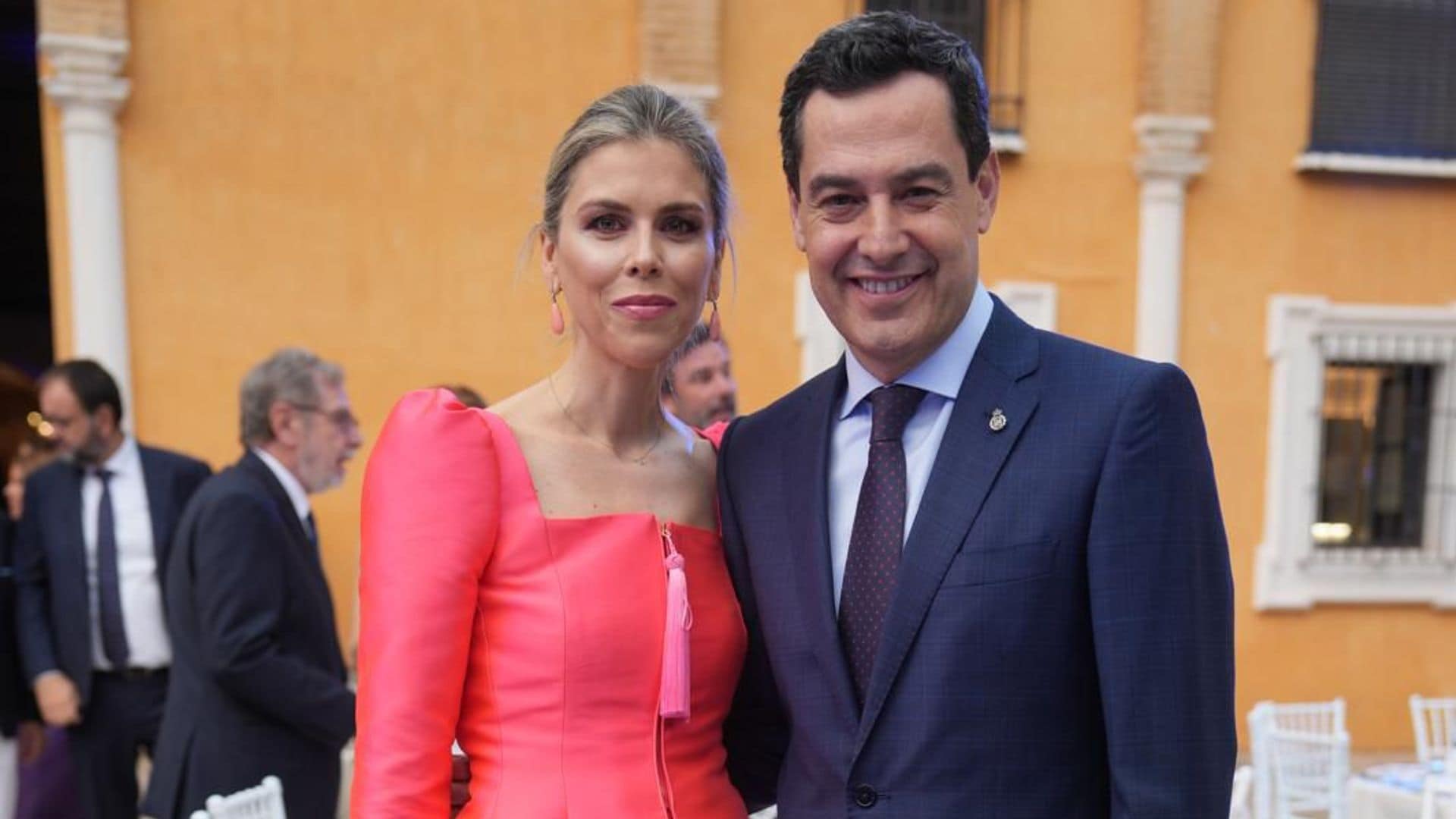 Manuela Villena anoche de Caprile x Silbon en el Alcázar con motivo de la celebración del VIII Congreso Iberoamericano en Sevilla