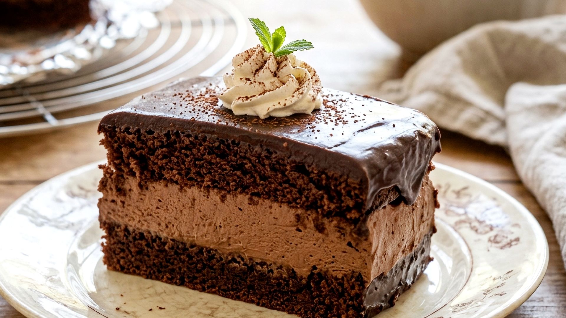 Tarta de chocolate 'Rigo Jancsi', típica de Hungría.