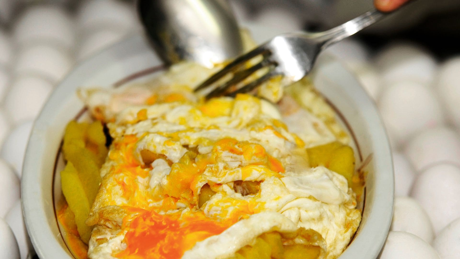 La Latina huevos estrellados de Casa Lucio