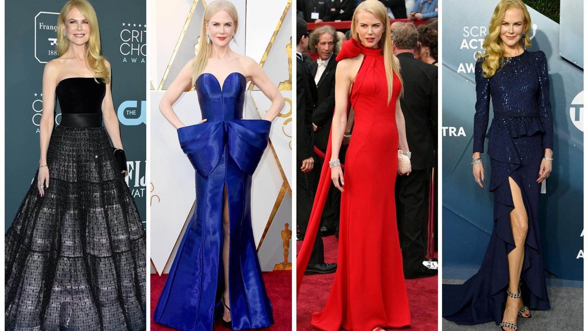 Nicole Kidman: Los vestidos más espectaculares que ha lucido en las entregas de premios