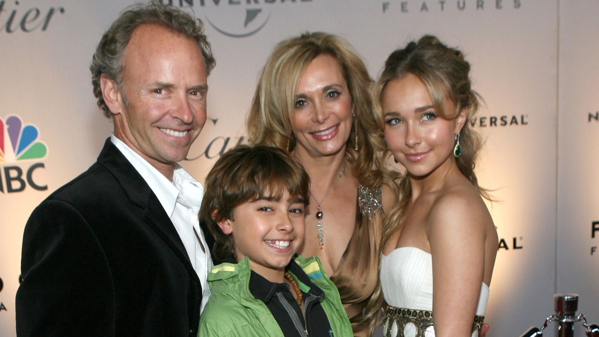 Hayden Panettiere con sus padres y su hermano Jansen.