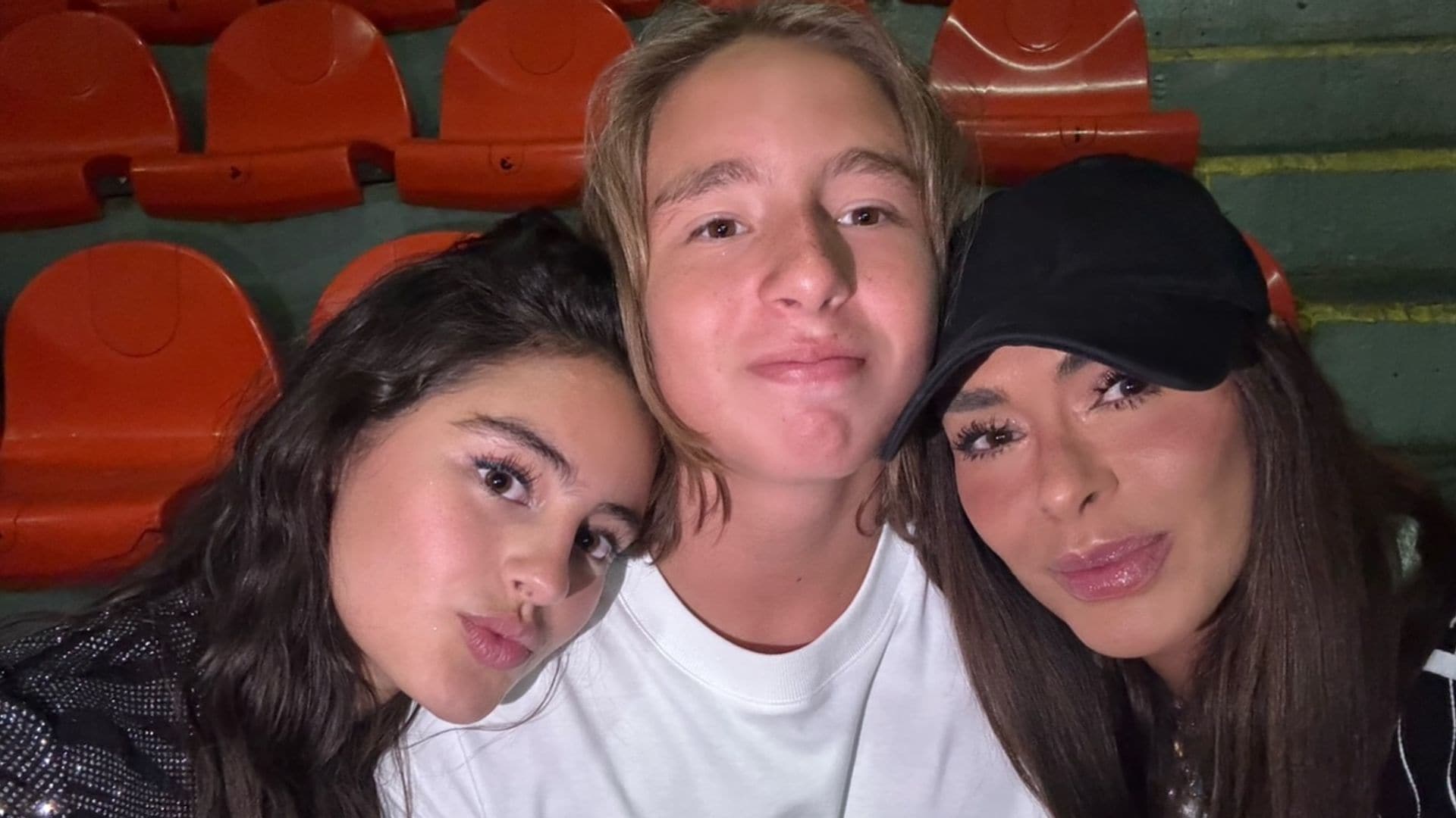 Galiea Montijo, su hijo Mateo y la actriz Tania Nicole Chávez