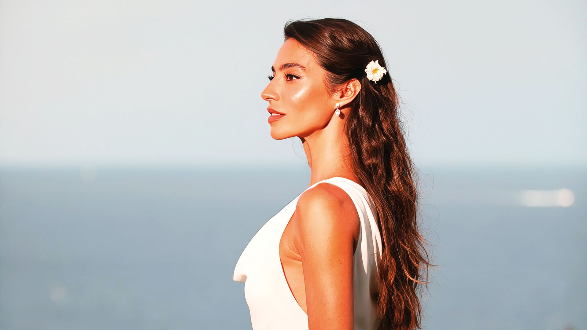Rocío Crusset luciendo un bronceado envidiable durante su reboda en Ibiza