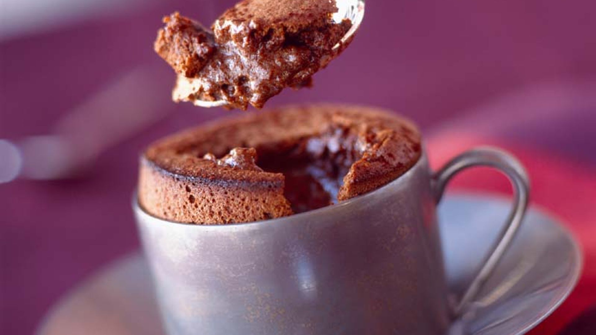 Suflé de chocolate y café