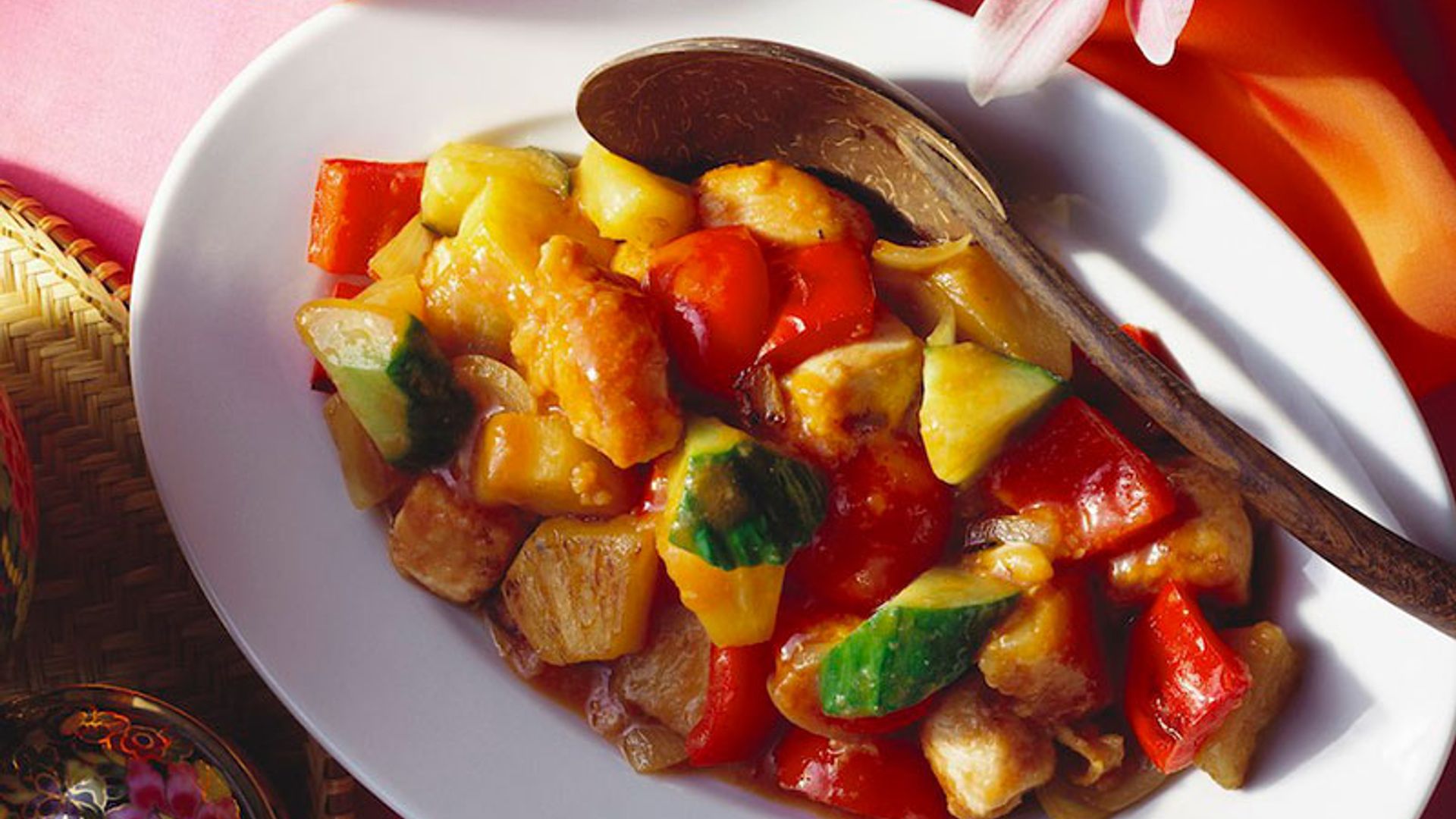 Pechuga de pollo agridulce