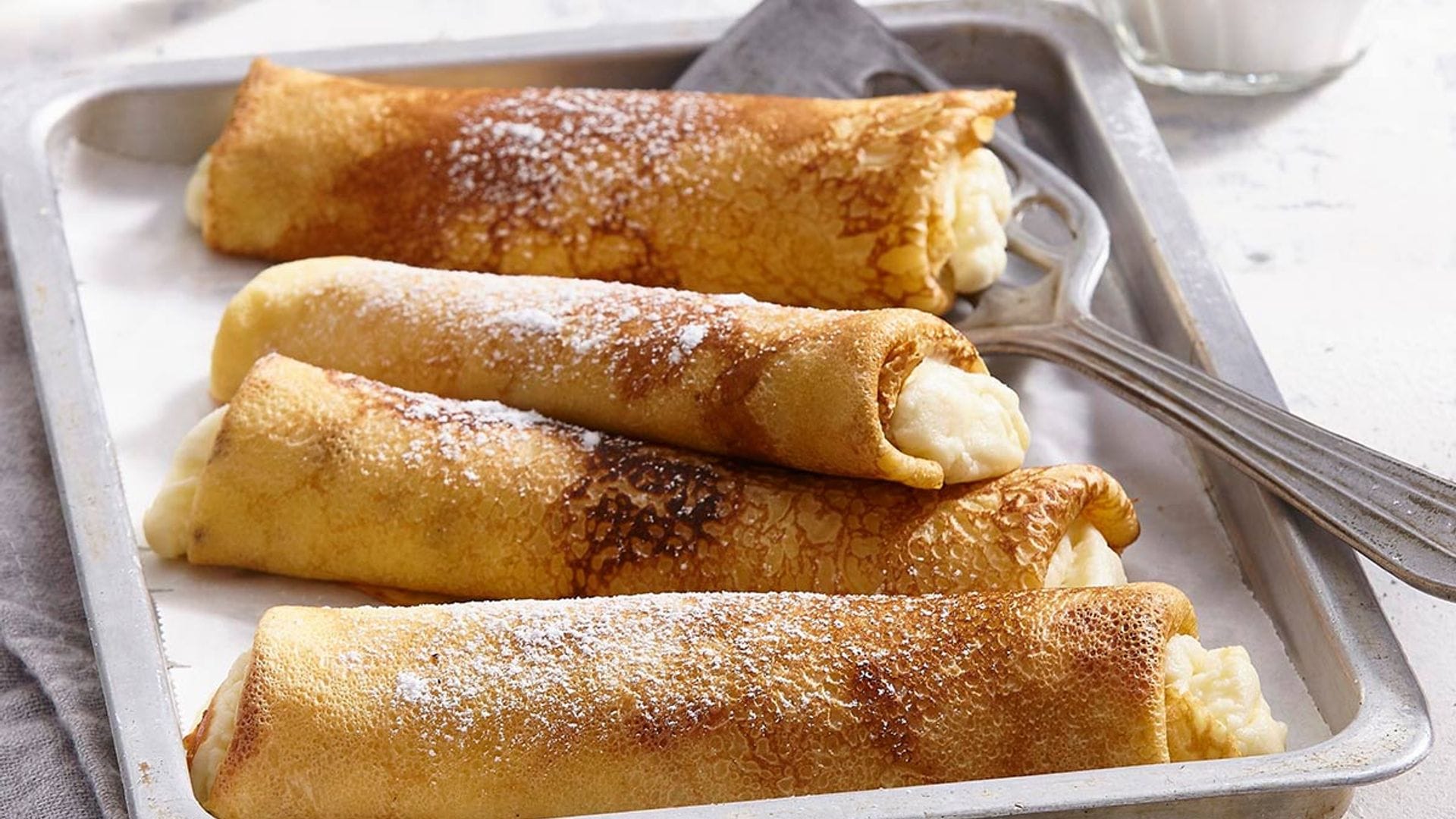 Crepes dulces al horno con mascarpone y quark