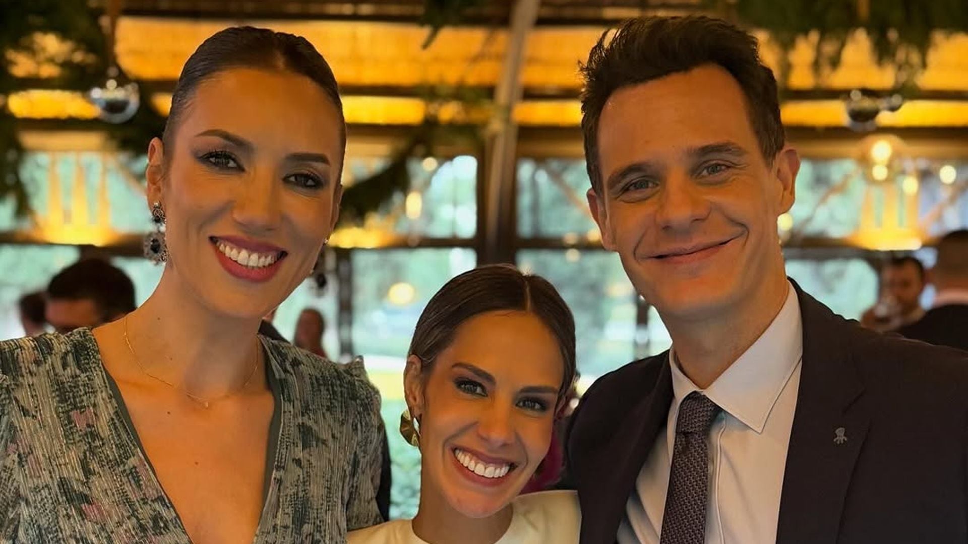 Patricia Pardo y Christian Gálvez en la boda de la reportera María Miñana, de Telecinco